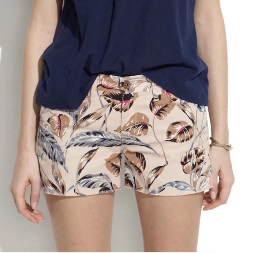 Madewell denim cutoff palm coconutgirl resort shorts